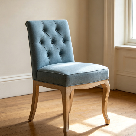 Upholstered Dining Chair With Button Detail Back